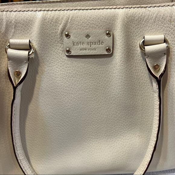 Kate Spade Quinn Medium Tote Bag Wellesley White Cream Shoulder Purse - Picture 5 of 15